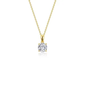 0.50 CTW 4-Prong Solitaire Necklace