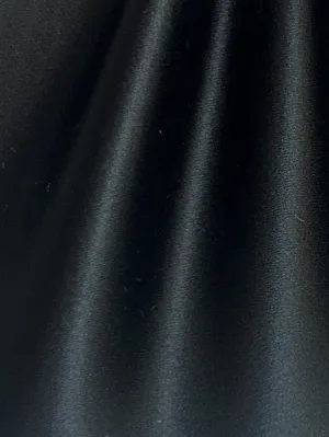 Black Polyester Duchess Satin - Supreme
