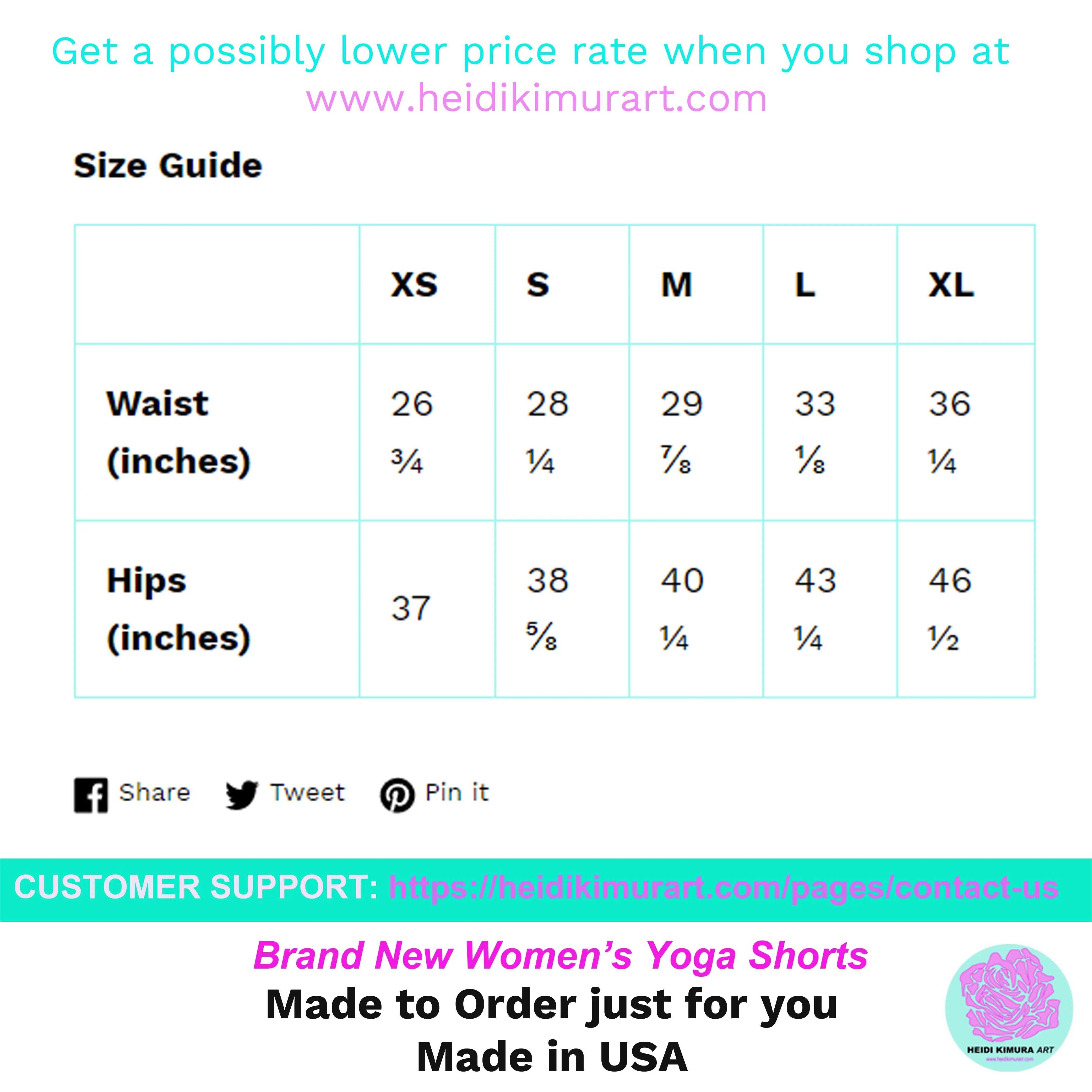 Blue Rose Yoga Tights, Rose Floral Print Ladies Fitness Gym Shorts -Made in USA/EU (US Size: XS-XL)