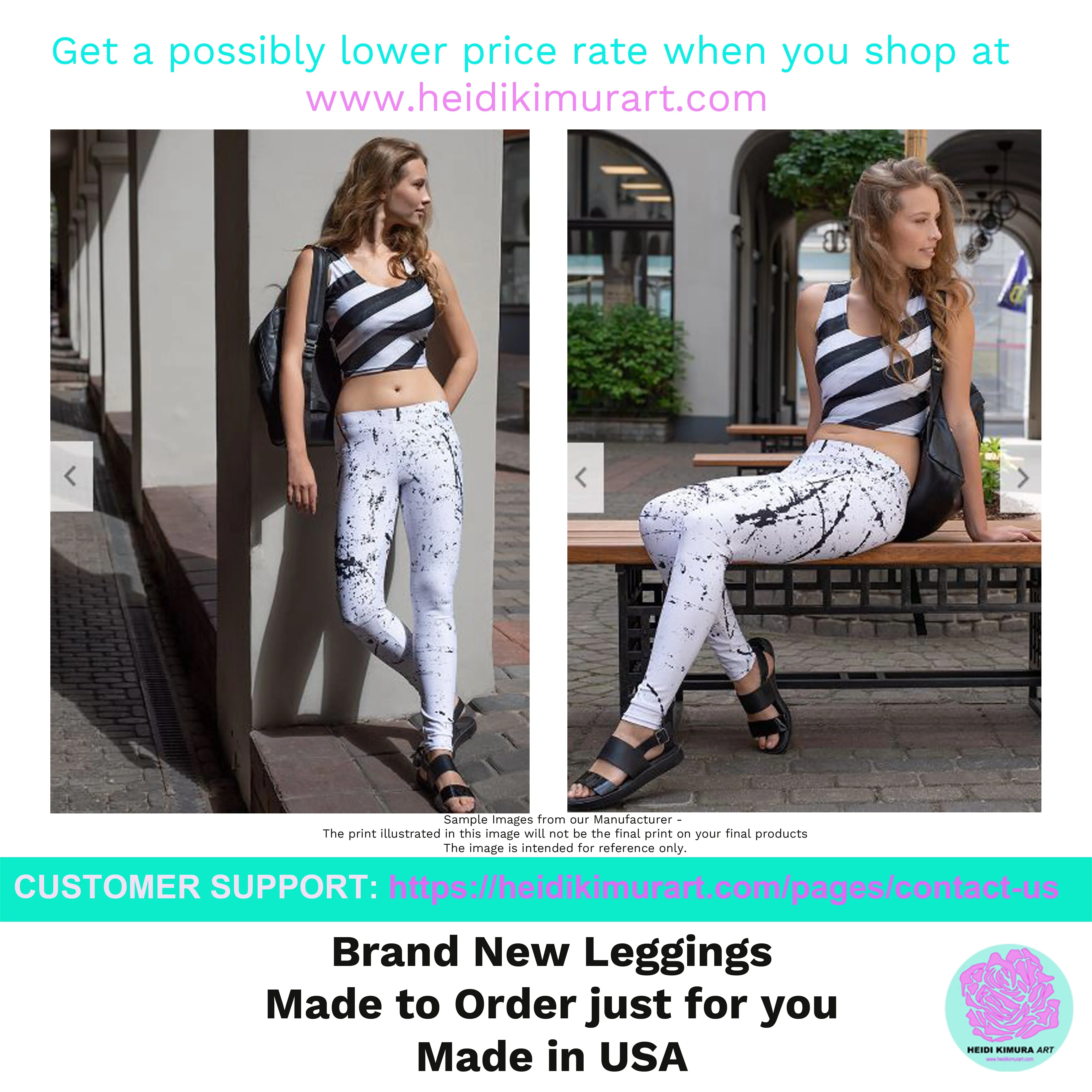 Blue Swirl Yoga Capri Leggings, Abstract Printed Women's Capris Tights-Made in USA/EU/MX