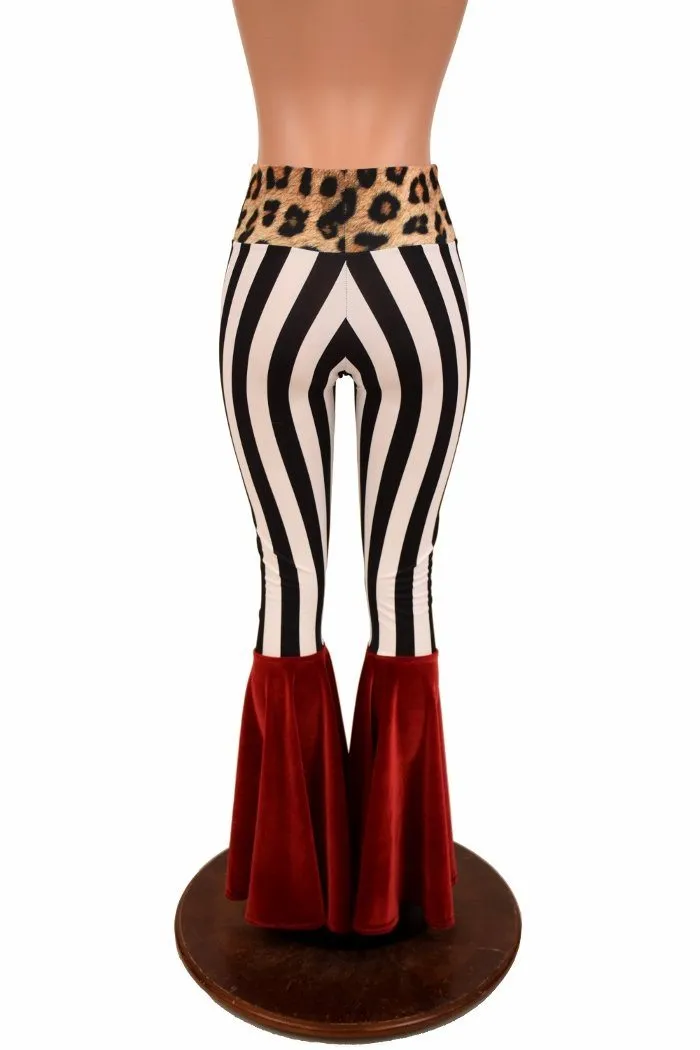 Color Block High Waist Bell Bottom Flares