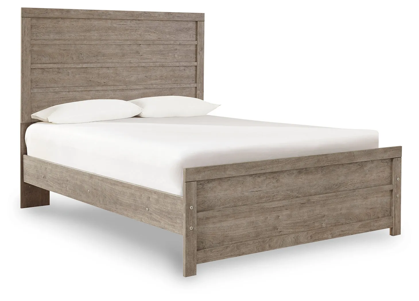 Culverbach Full Panel Bed with Mirrored Dresser in Gray