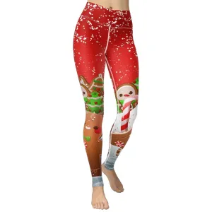 Gingerbread Man Yoga Leggings