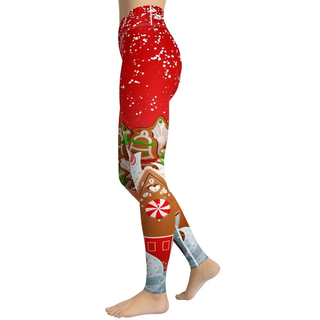 Gingerbread Man Yoga Leggings