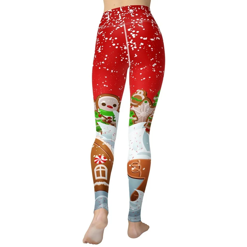 Gingerbread Man Yoga Leggings
