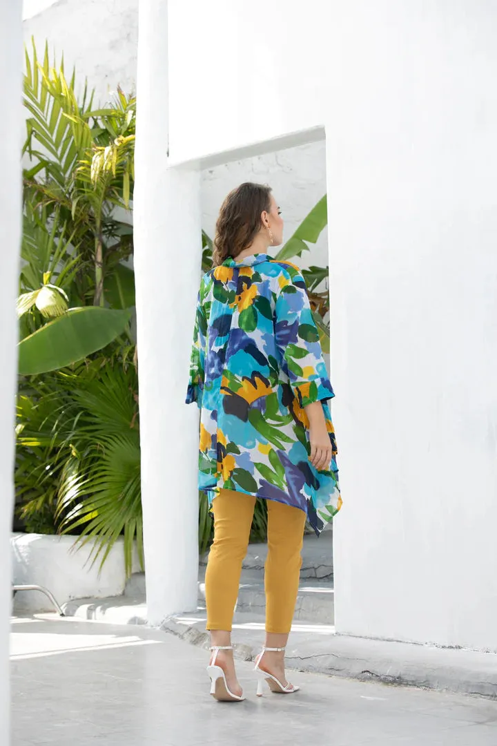 GOLDIE'S PRINTED COTTON TOP O/S