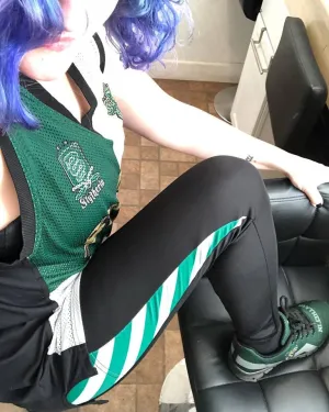 Green #BasicWitchWear Workout Full-Length Pants