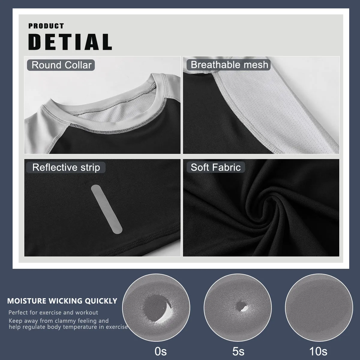 MEETWEE Men's Compression Shirts Base Layer Top