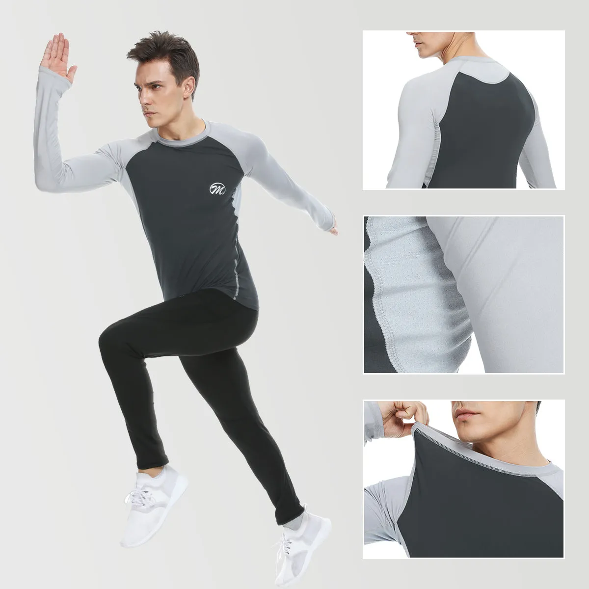 MEETWEE Men's Compression Shirts Base Layer Top
