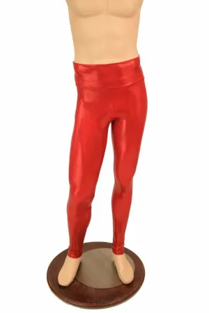 Mens Red Sparkly Jewel Leggings