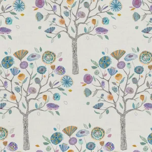 Moolyana Printed Linen Fabric Remnant Winter