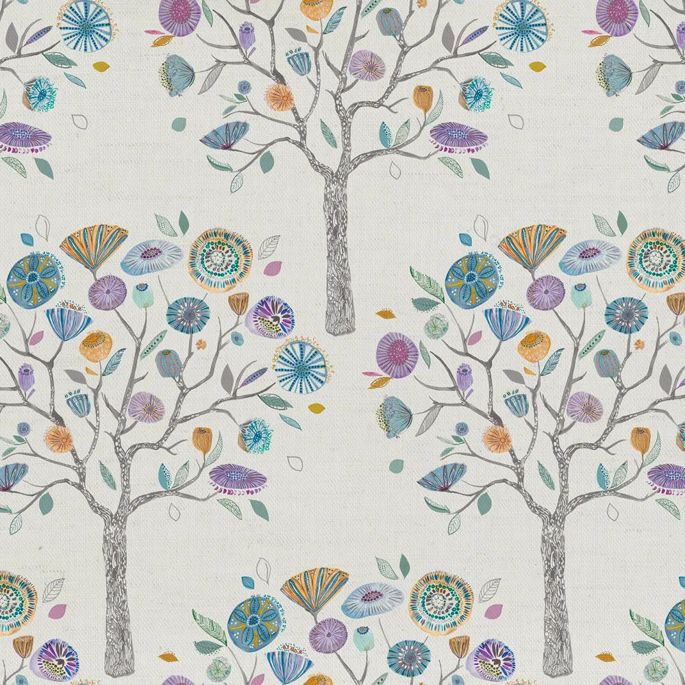 Moolyana Printed Linen Fabric Remnant Winter