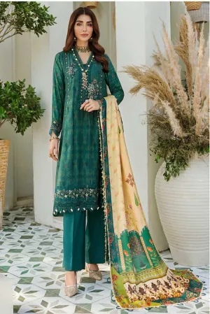 Noor by Saadia Asad - Design 6B Noor Embroidered Prints Woolen Shawl Collection
