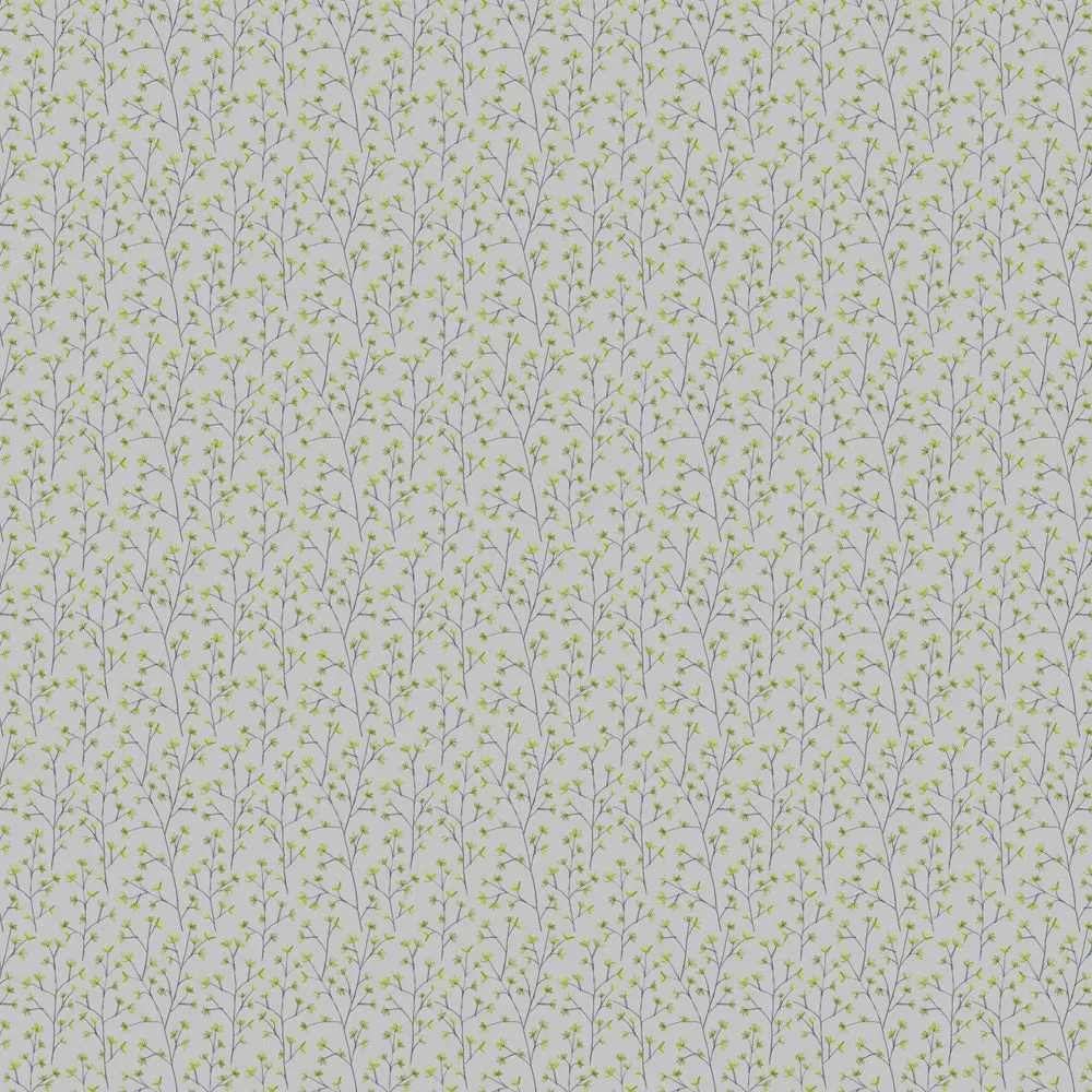 Ophelia Printed Cotton Fabric (By The Metre) Lime