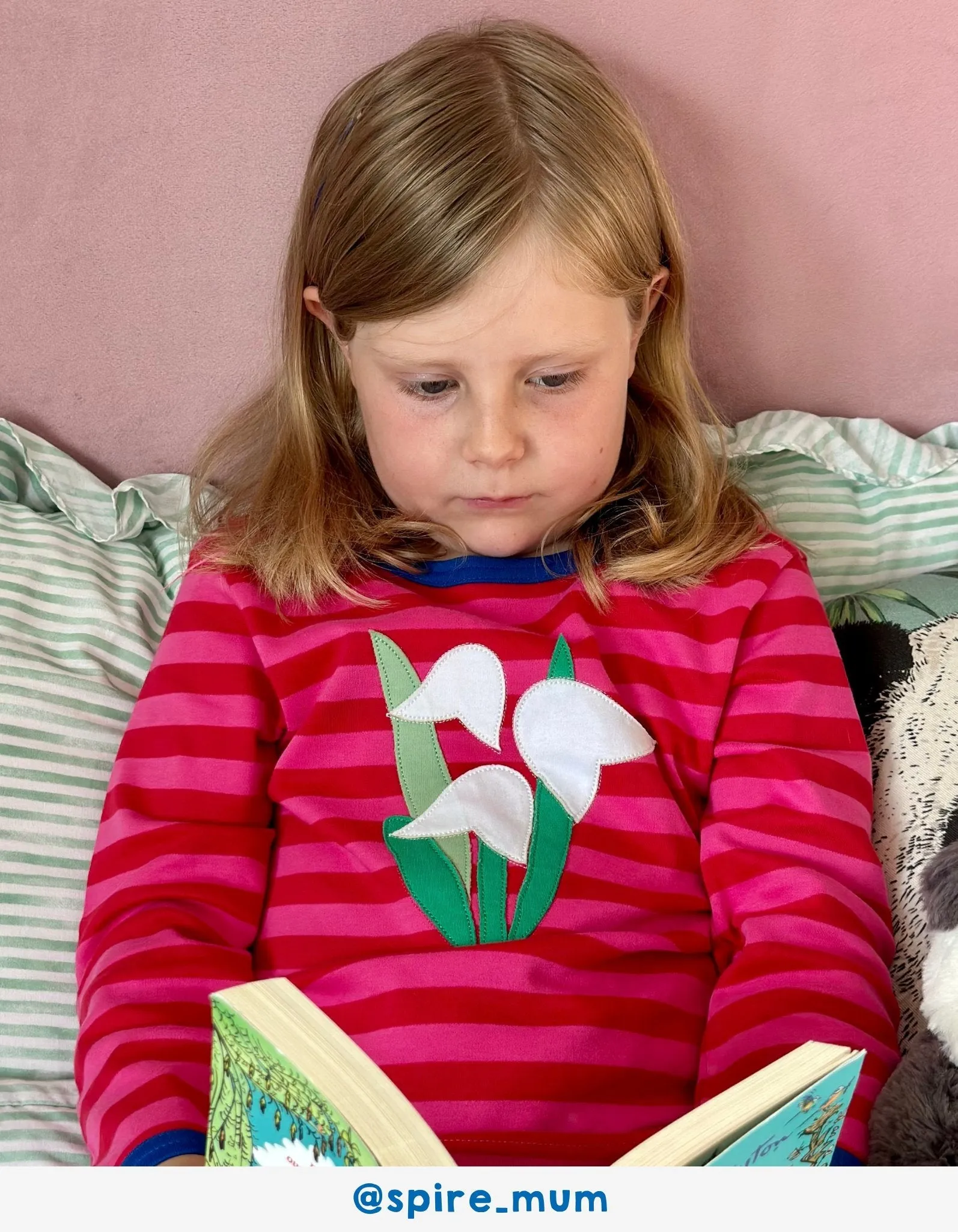 Organic Snowdrop Applique Long-Sleeved T-Shirt