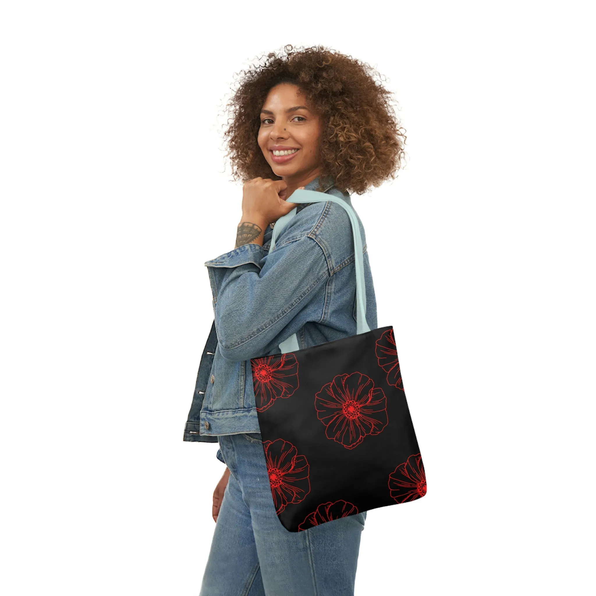 Poppy Polyester Canvas Tote Bag