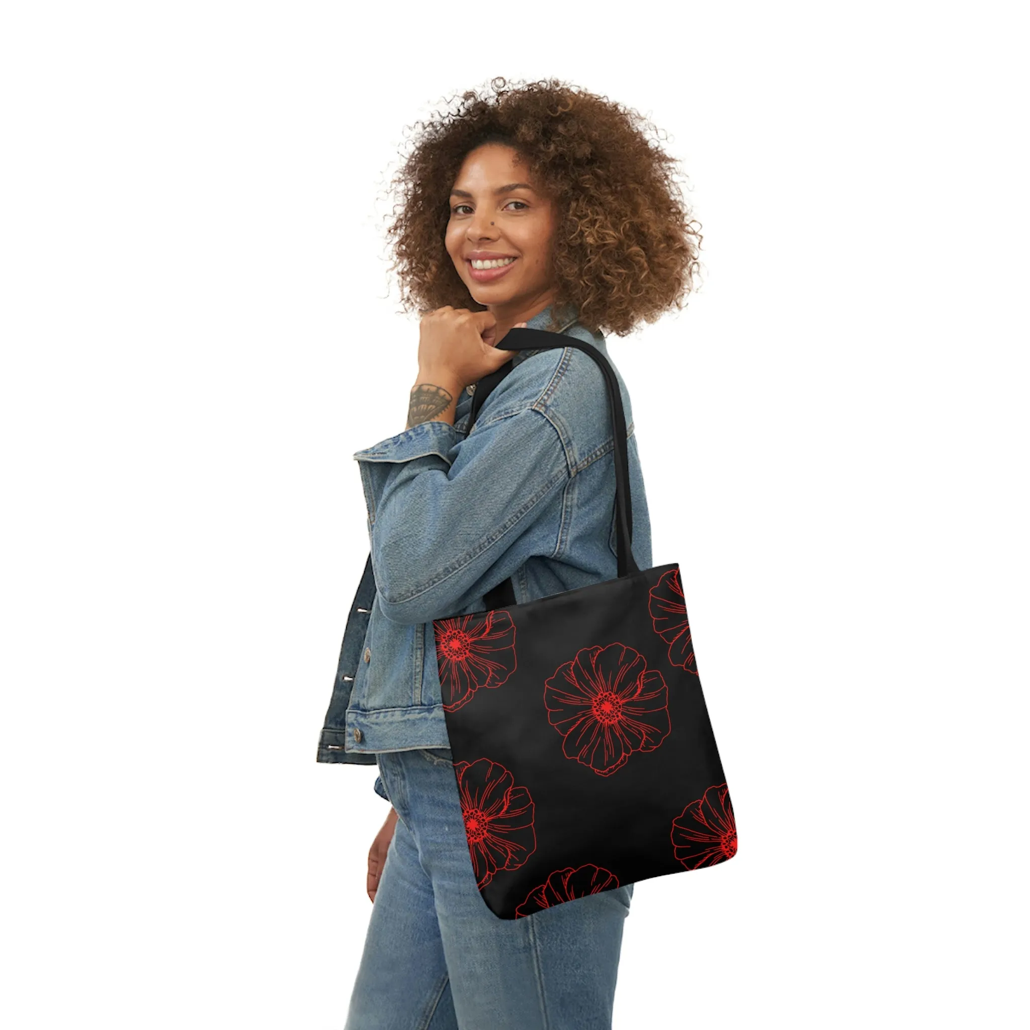 Poppy Polyester Canvas Tote Bag