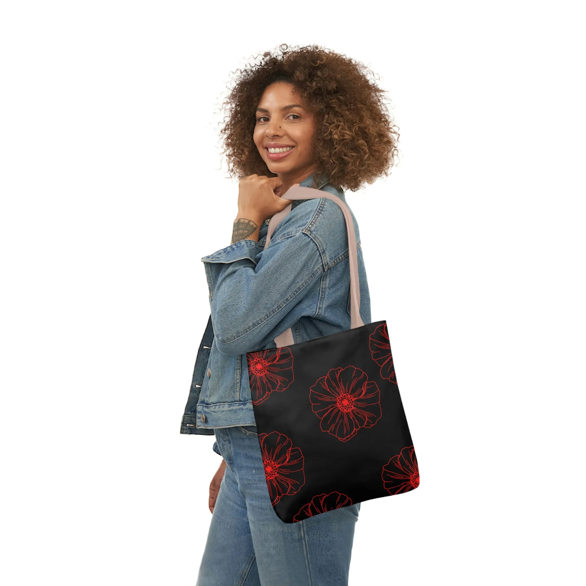 Poppy Polyester Canvas Tote Bag