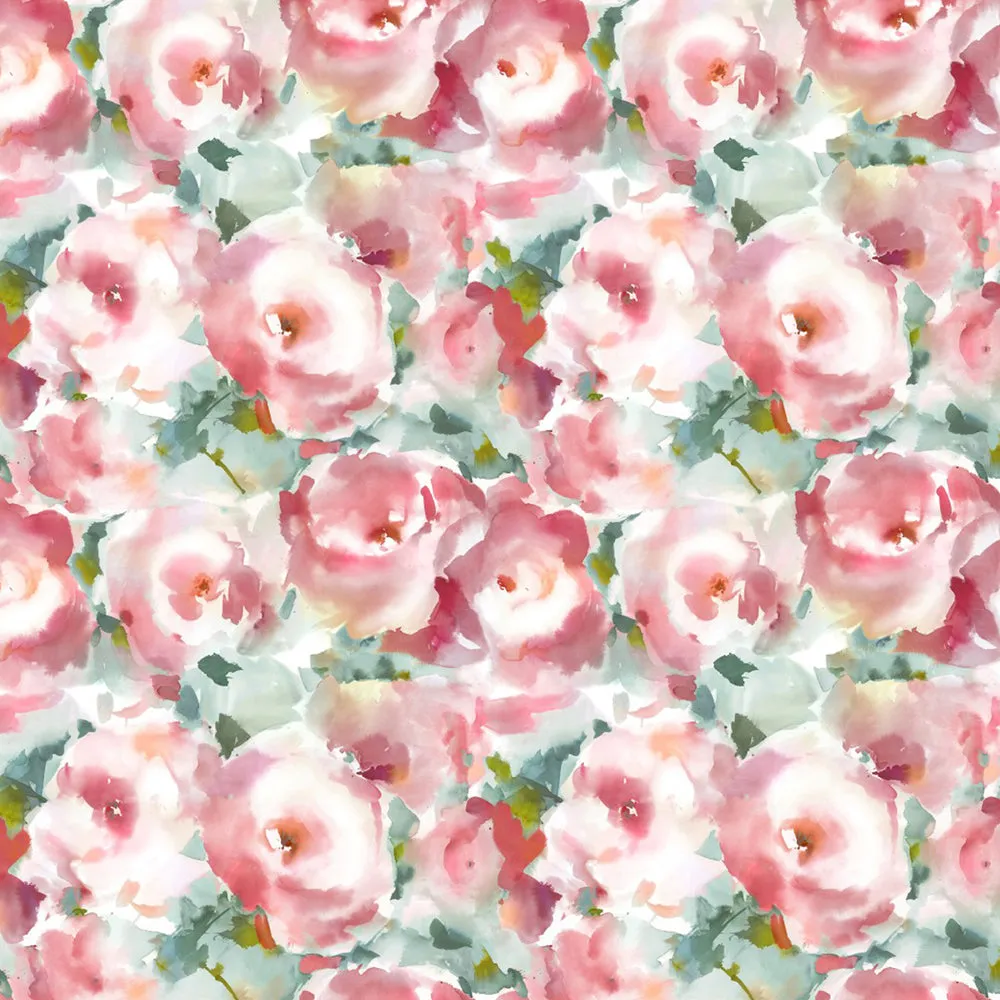 Rosa Printed Cotton Fabric (By The Metre) Russett
