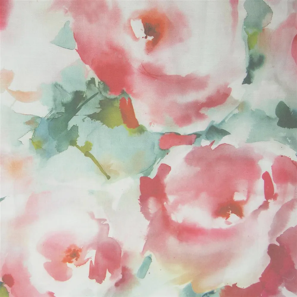 Rosa Printed Cotton Fabric (By The Metre) Russett