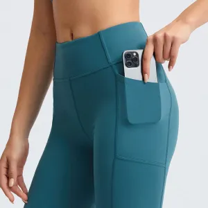 Solid Color Side Pockets Yoga Shorts
