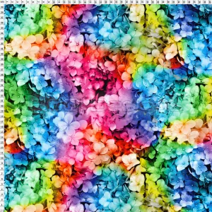 Spandex Hydrangeas Rainbow