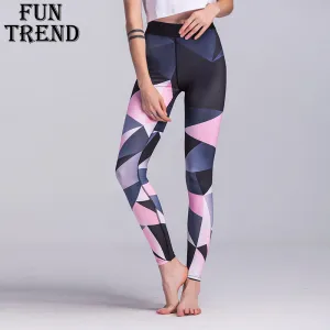 Sport Trousers Sport Pants Women Elastic Printed Yoga Pants Yoga Leggings Running Tights Sport Leggings Gym Clothes Fitness Yoga
