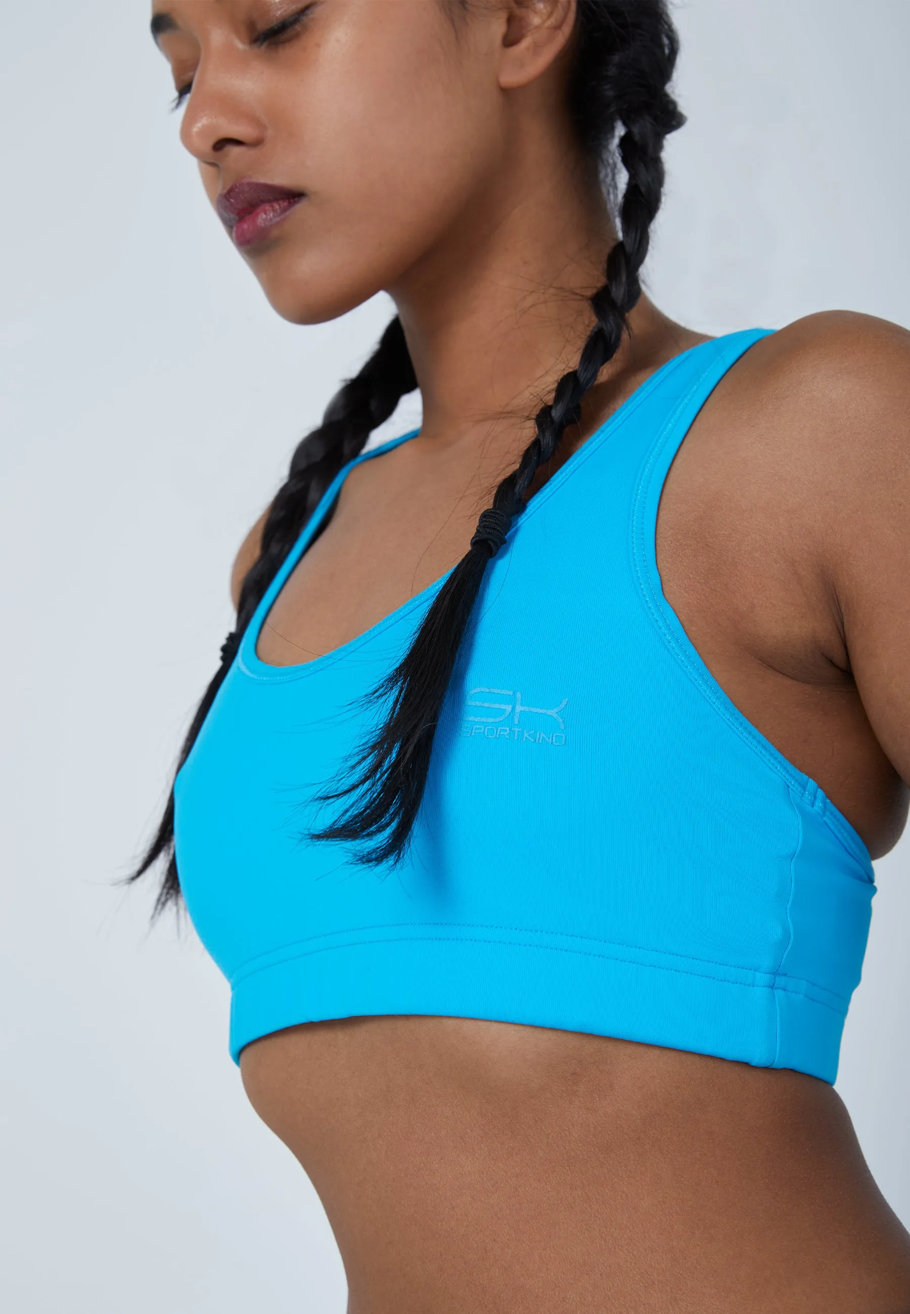 Sports Bra with Racerback, turquoise new