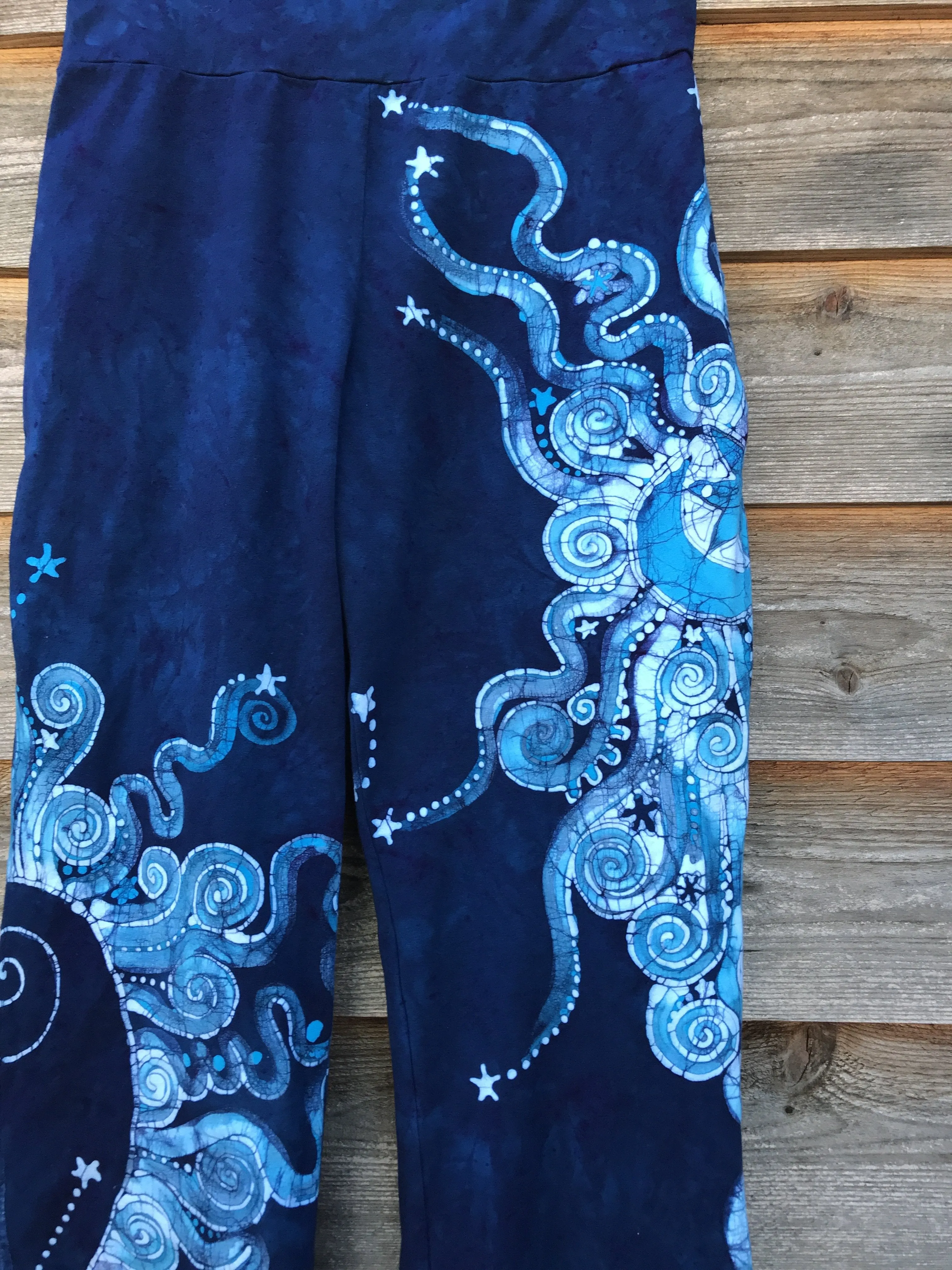 Super Blue Nova Handmade Batikwalla Yoga Pants