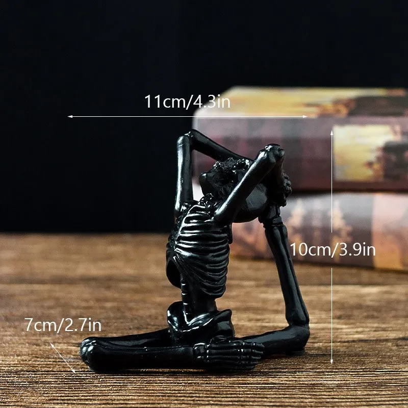 Yoga Skeleton Sculpture - Creative Human Skeleton Yoga Skull Resin Handicrafts