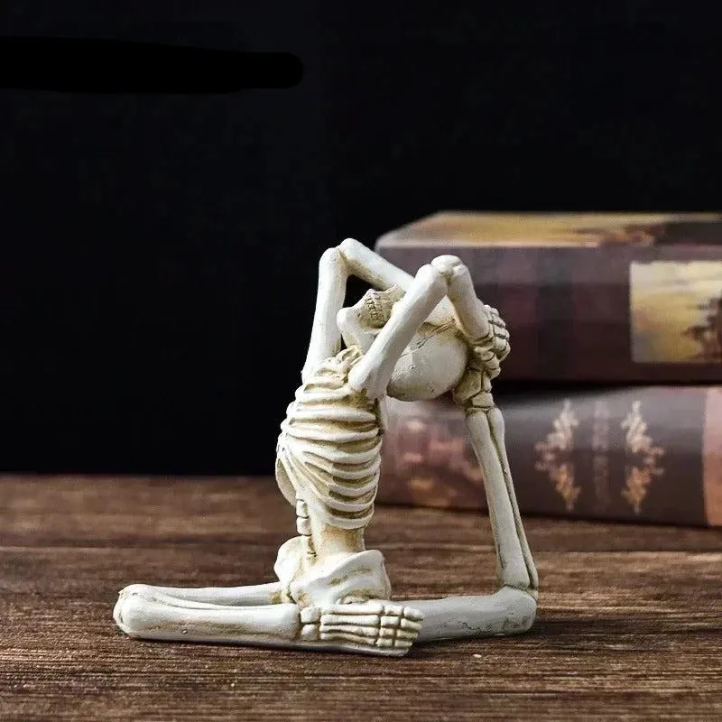 Yoga Skeleton Sculpture - Creative Human Skeleton Yoga Skull Resin Handicrafts
