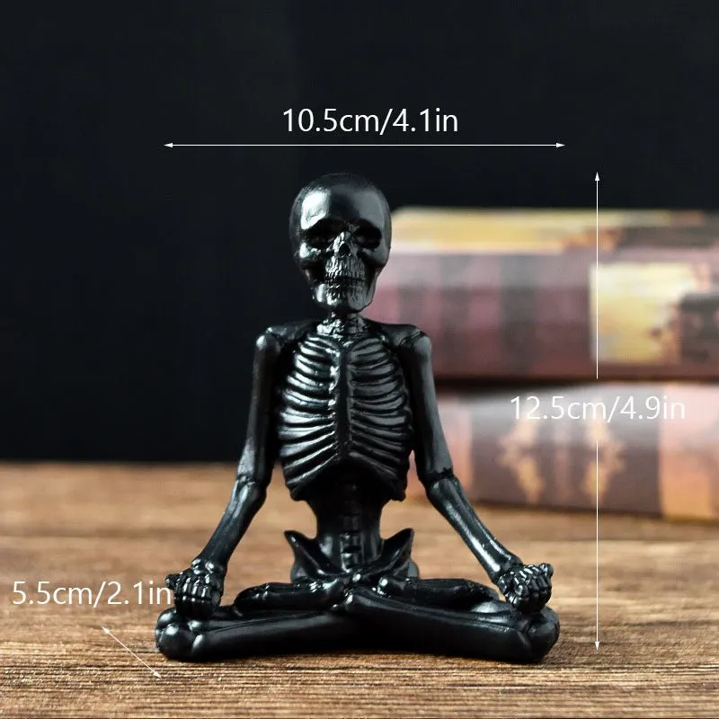Yoga Skeleton Sculpture - Creative Human Skeleton Yoga Skull Resin Handicrafts